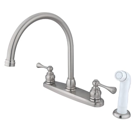 Kingston Brass 8" Centerset Kitchen Faucet, Brushed Nickel KB728BL